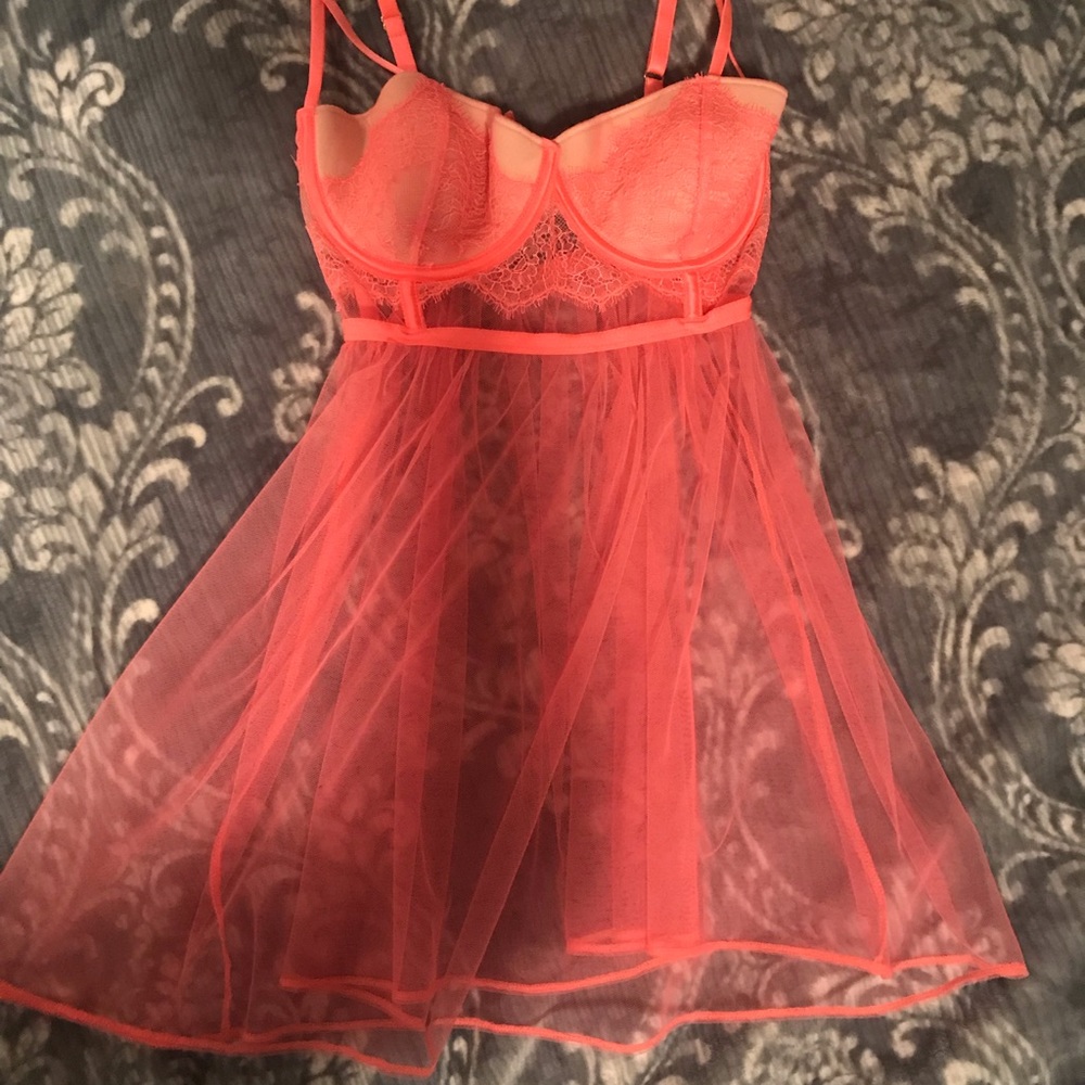Very sexy Hot pink lace lingerie